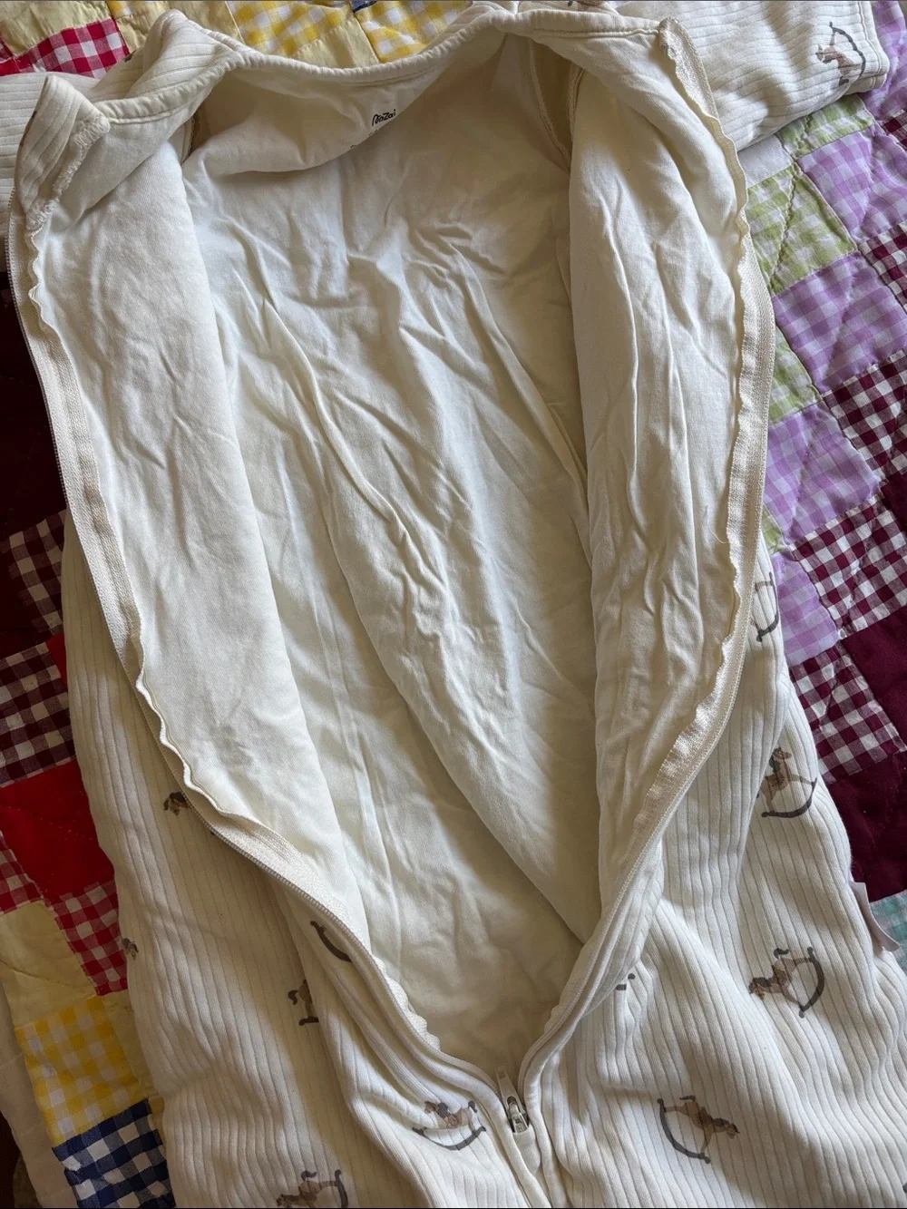 Cream Rocking Horse Sleep Sack 2.5 Tog 100% Cotton